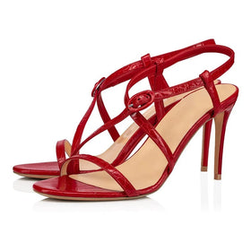 Plus Size Strappy Heel Open Toe Stiletto Ankle Strap Crisscross High Heels Party Ladies Sandals
