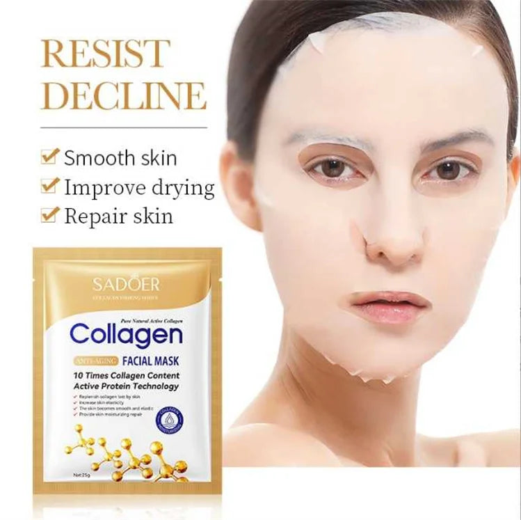 Wholesale Hot Selling Facial Collagen Anti Wrink and Aging Mask Lightening Skin Moisturizing Face Eye Mask