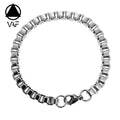 VAF 16/18/21Cm 5Mm Square Box Bracelet Stainless Steel Bracelet Pulseiras Masculina Homem
