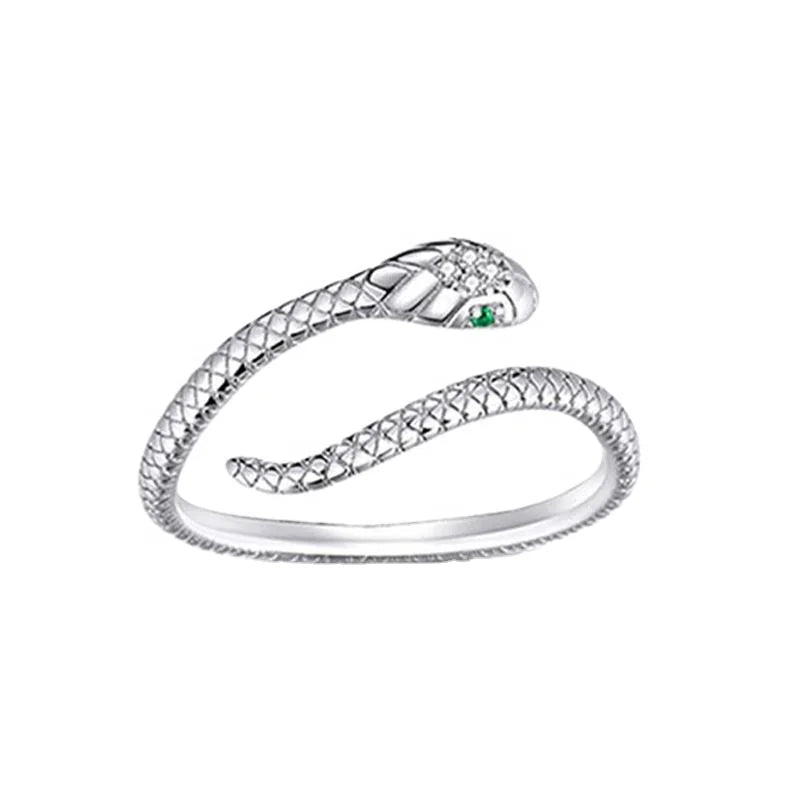 Adjustable Trendy 2022 Rings Snake Ring Silver 925 Female Rings