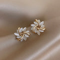 Creative Korean Fashion Drop Earrings Geometric Cat's Eye Stone Sun Flower Earring Design New Collection Fashion Wholesale