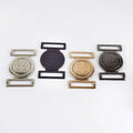 Deepeel AP476 40mm Clothing Accessories Round Snowflake Pattern Alloy Belt Buckle Clip