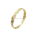 Trendy AU375 Solid 9k Real Gold Finger Ring Customized Real 14K 18K Gold Braided Ring Women Jewelry Wedding Ring