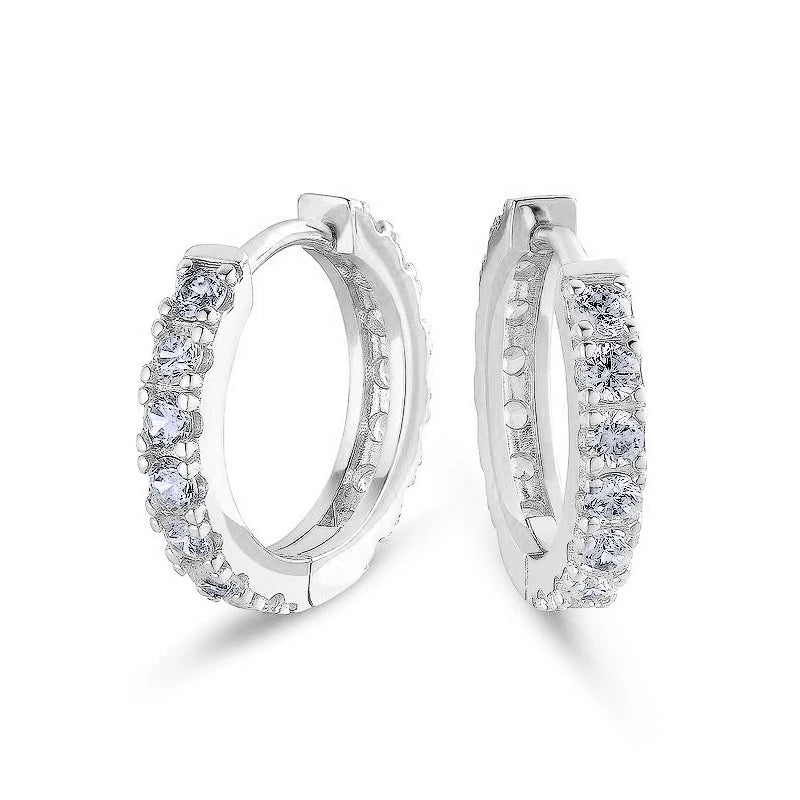 Classic Jewelry S925 Sterling Silver   Moissanite Earrings   Pull Through Earrings Silver