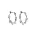 Wuqie Fashion Jewelry Minimalist Rotating 925 Sterling Silver Mobius Hoop Earring for Women