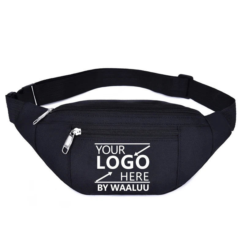 WAALUU Custom Bag Bum Bags for Travel Sports Running Wholesale Fanny Pack Fashion Waterproof Waist Packs with Adjustable Belt