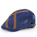 Wholesale Fall Autumn Winter Outdoor comfort Denim Cotton Fashion Running Fitted Hat Customize Men Ivy Hat With Suede Design