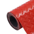 Modern Indoor Embossed Anti-Slip PVC Garage Floor Mat with Diamond Plate Design Waterproof & Fireproof Vinyl Flooring