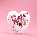 Natural Moisturizing Smoothing Heart Shape Pink Rose Bath Bomb Bubble Bath Fizzies