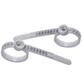 EU White Plastic Ring Ruler with Magnifying Glass Finger Gauge Tool for Jewelry Tools & Equipment
