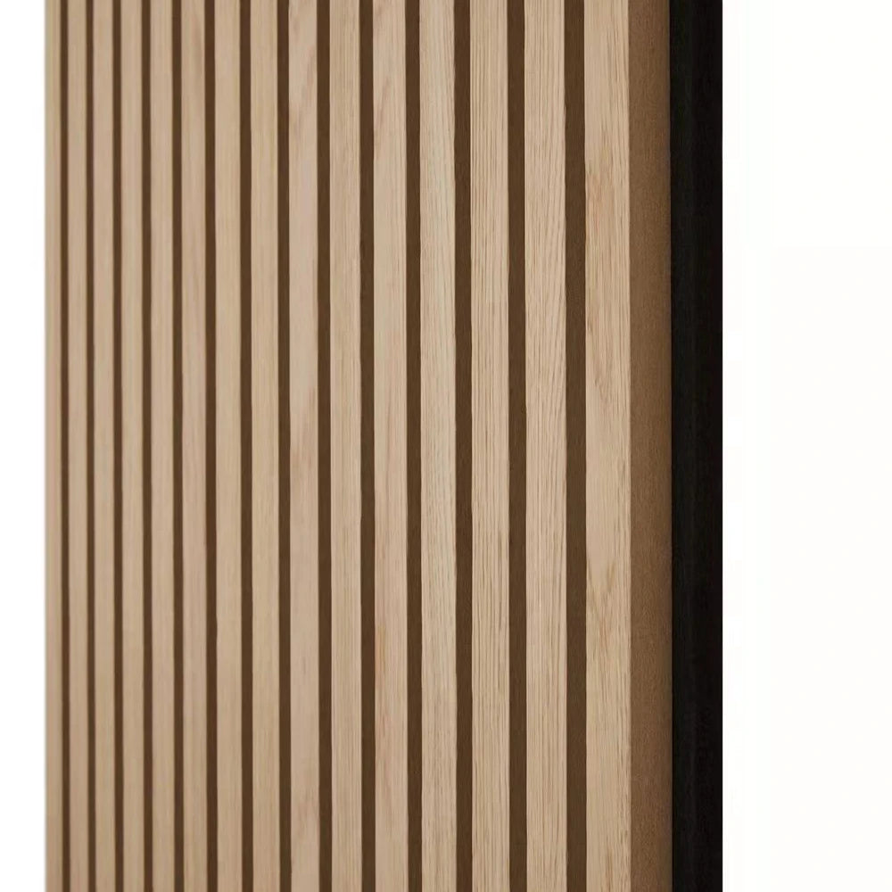 DIY 21mm Natural Walnut and Oak Acoustic Slat Wood Wall Panels for Home