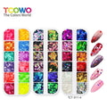12 Grids Valentine's Day Glitter Love Sequins Candy Color Heart Glitter for Nail Hair Shimmer Beauty Body Art Party Decor