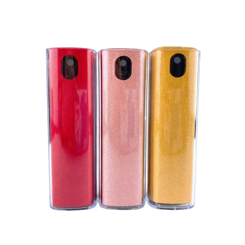 Custom Logo 2-in-1 Screen Cleaning Spray with Bottle Stopper Non-Spill Plastic 10ml for Cell Phone & Laptop LCD Screen