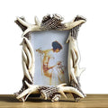 Vintage Rustic Style Handmade Eco-Friendly Durable Lightweight Resin Photo Frame with Wall Mount for Wedding Home Decor