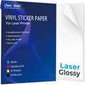 A4 A3 Custom Printed White Polyester Vinyl Sheet Stickers 8.25 X 11.7 Inches Water Activated Adhesive for Laser Printer