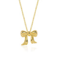 925 Silver Necklace Women Fashion Jewelry 925 Sterling Silver Gold Plated Bow Pendant Necklace Jewelry for Women