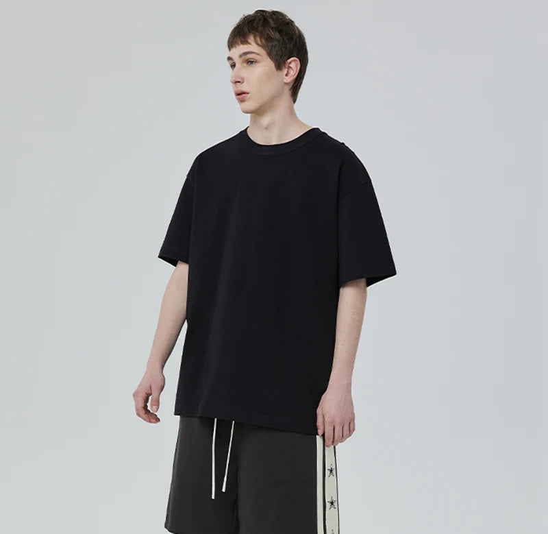 New Arrival Heavyweight Tee Shirt Custom Embroidery Design Back Boxy Fit Oversized Men t Shirts Custom