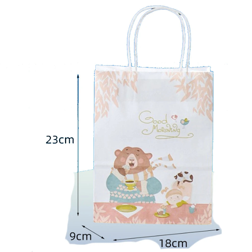 Jewelry Fashion Eco Friendly Foldable Reusable Good Morning Paper Shopping Carry Bag