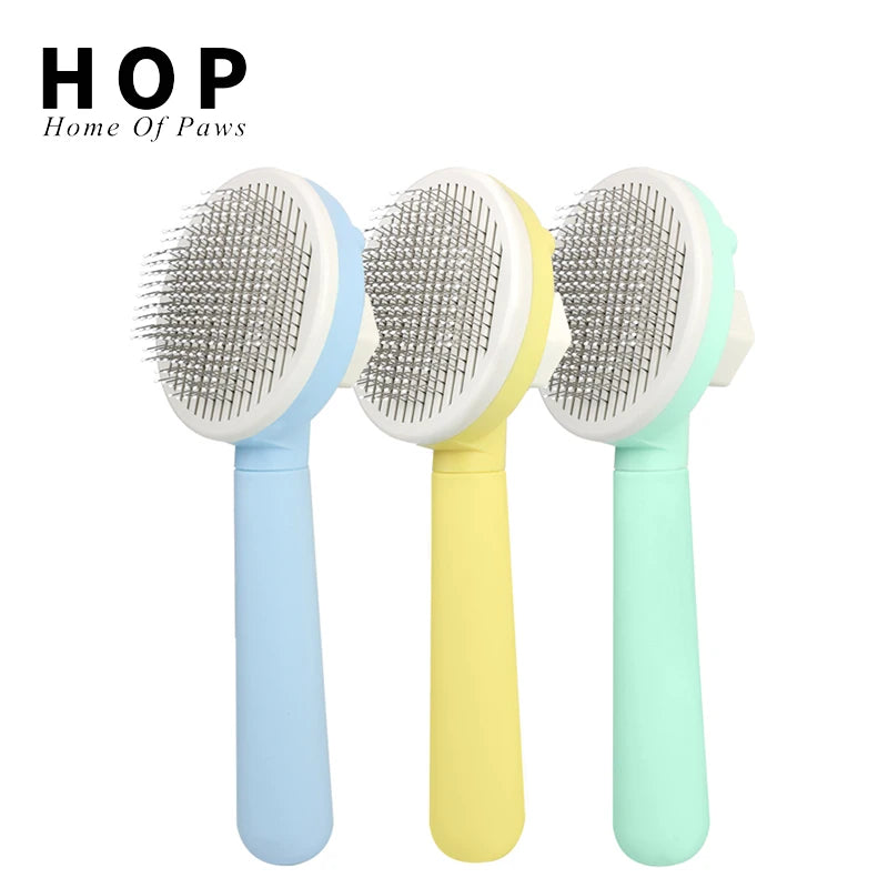 Pet Supplies Self Cleaning Dog Brush Pet Hair Remover Grooming Slicker Brush With Sticky Beads Cat Brush