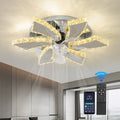 OEM/ODM Support 60W ABS 7 Blades Led Ceiling Fans With Crystal Ceiling Light Ceiling Fan with Led Light and Remote Control