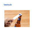 Bestsub Wholesale Custom 4*14cm Eco-Friendly Modern Sublimation Blanks Full White Stainless Steel Keychain Flat Cap Bottle