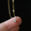 2025 Minimalist Jewellery Sterling Silver Shiny Diamond Zircon Necklace