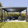 Modern Bioclimatic Pavilion Motorized Waterproof Louvered Aluminium Gazebo Outdoor Garden Arches Aluminum Pergola