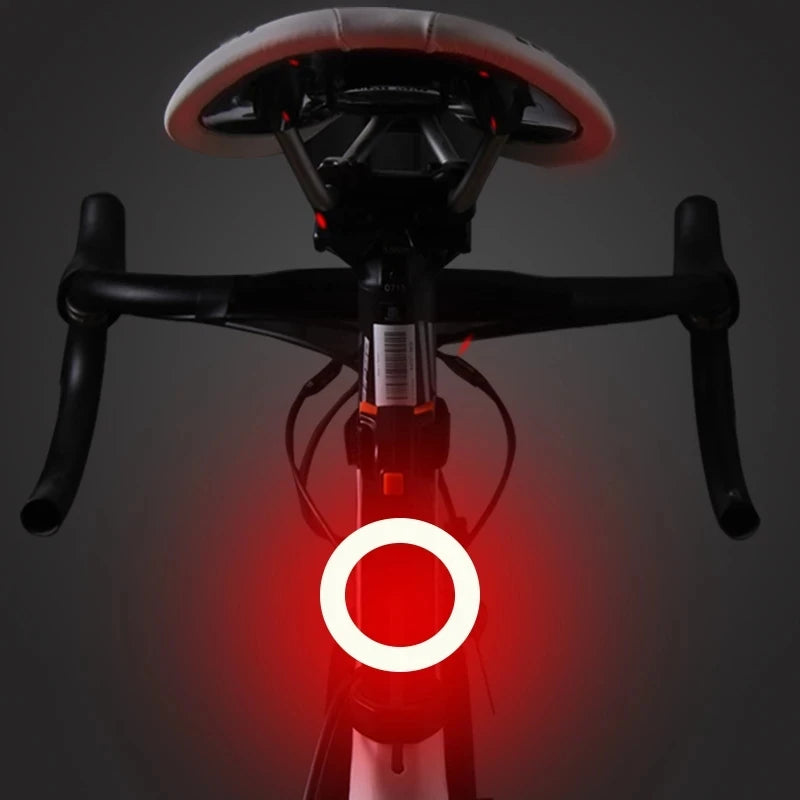 USB Charging LED Bicycle Tail Light Multi-Mode Rear Lamp for MTB Bike Riding Flashing Seatpost Tail Lights for Road Riding
