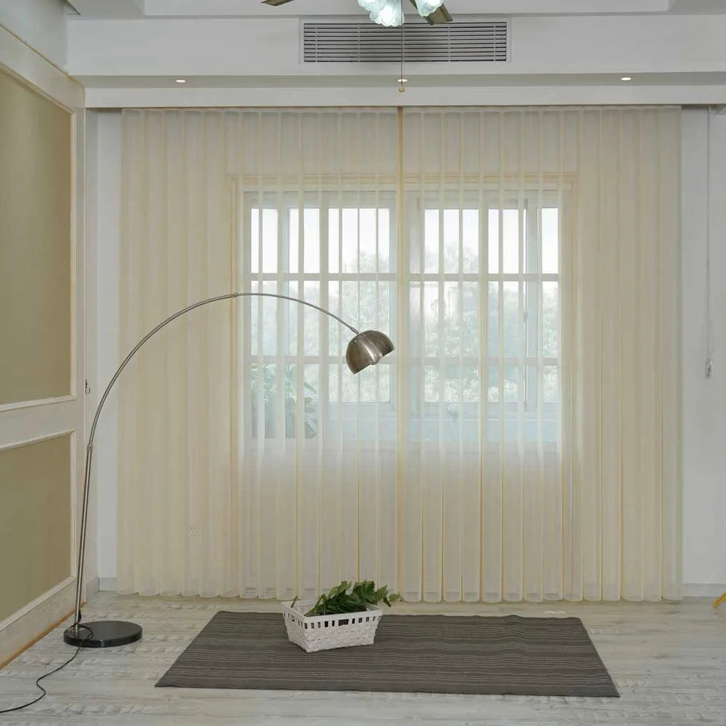 Vertical Blinds Modern Custom Window Motorized Wavy Vertical Curtain  Vertical Pattern  Blind for French Window