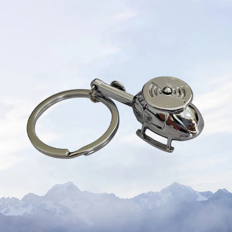 Custom 3D Spinning Impeller Helicopter Keychain Wholesale