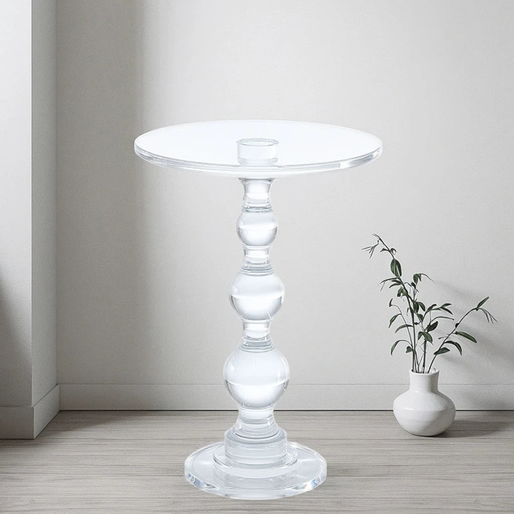 Custom Acrylic Modern Design Clear Coffee/Tea Console Side Table for Living Room Bedroom Villa Hotel Home Furniture Easy Clean