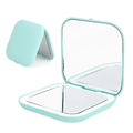 Custom Logo Small Mini Hand Held With Led Light Makeup Mirror Travel Folding Cosmetic Hand Compact Pocket Mirror
