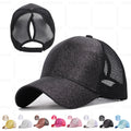 New Arrival Cotton 6 Panel Curved Brim Mesh Ponytail Trucker Hats Custom Embroidery Logo Breathable Ponytail Baseball Caps
