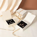 A1 White Necklace Bracelet Storage Ribbon Flip Jewelry Gift Box Luxury Jewelry Packaging Box Joyero Organizador