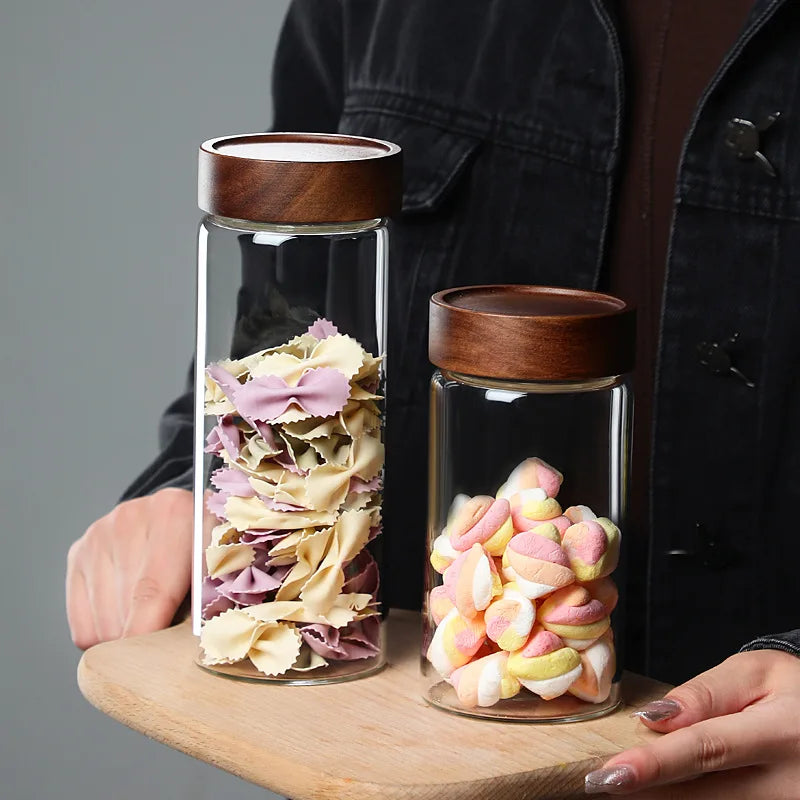 Borosilicate Glass Food Storage Jar Airtight Container Glass Food Honey Cookie Storage Glas Jar with Lids