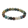 2022 Natural Crystal Gem Stone Bracelet Adjustable Jewelry Making 8mm Round Bead India Agate Crystal Bangle Bracelet for Women