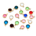 20Pcs Stainless Steel Haplopore Glass Mixed Color Charms Pendants for DIY Necklace Supplies Findings Earrings for Jewelry Making