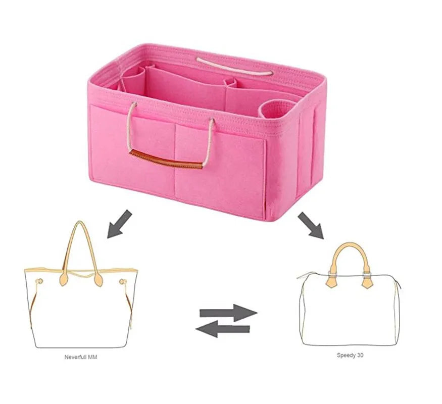 Handbag Felt Tote Purse Organizer Insert Bag Organizer Bag in Bag for Handbag Fits Speedy Neverfull