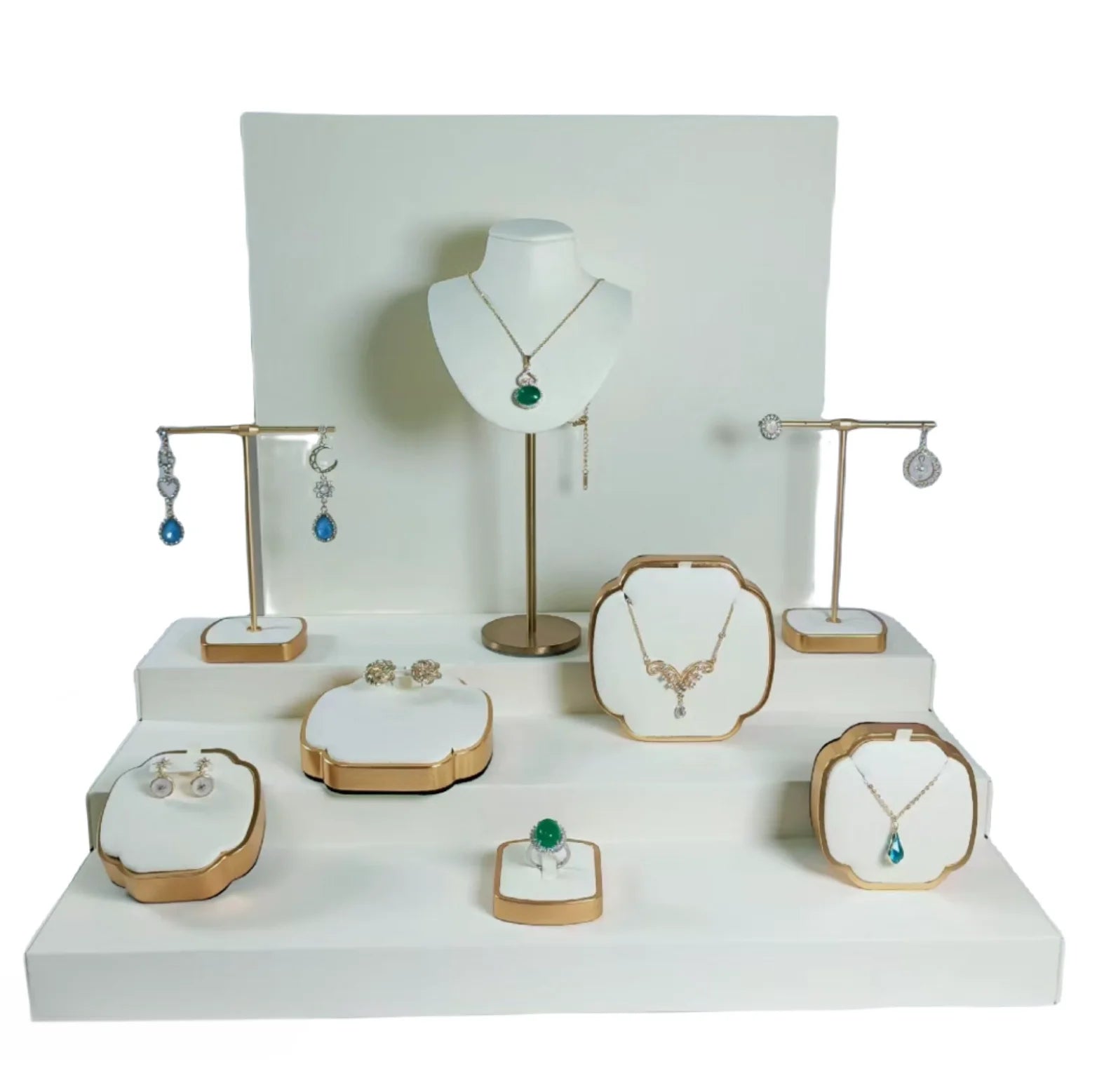 Luxury Metal Jewelry Display Props Necklace Earrings Ring Bracelet Jewelry Rack Jewellery showcase Display Stands