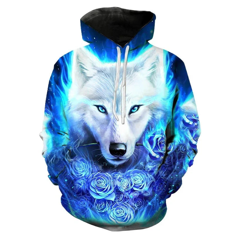 Fitspi Wolf Hoodies Men Women Children 3d Printed Sweatshirts Boy Girl Kids Pullover Tracksuits Animal Streetwear Pullover Coat