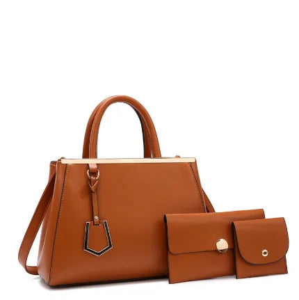 New Lady Set Bags Outdoor Pu Leather Women's Shoulder Bag Messenger Bags Waterproof Elegant Large Capacity  Handbags