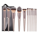 Wholesale Custom logo Eye Shadow Face Makeup Brushes Set Private Label champagne Gold High Quality Vegan Makeup Brush Set