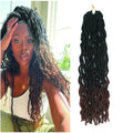 18 Inch Wavy Synthetic Braiding Gypsy Faux Locks Hair Extension Braids Crochet Braid Hair Gypsy Locs