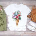 Most Popular O-Neck Women's Plus Size T-Shirt Casual Boutique Style Loose Short Sleeves New Fashion Heat Transfers Logo Summer