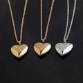 Jachon Stainless Steel Photo Frame 45cm Chain Necklace Heart Locket Pendant Necklace