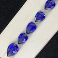 Supply Synthetic Lab Grown Fancy Shape Royal Blue Drop Shaped Pear Cut Sapphire Stone for Ring Necklace Making