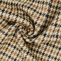 260gsm Houndstooth Dyed Yarn 72% Polyester 26% Rayon 2% Spandex Brushed Jacquard Knitted Roma Fabric Stretch High Grade Dress