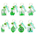 Girls Boys Gifts Cute Dinosaur Floating Aqua Keychain 3D Floater Inside Filled Aqua Acrylic Liquid Keychain