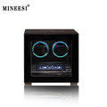 MINEESI F12051 Automatic Watch Winder Wood Fingerprint Unlock 2 Slots Shaker Mechanical Watches Storage Box LCD Touch Screen