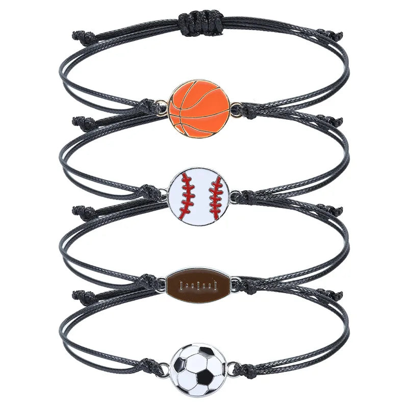 KDC2492 Wholesale Handmade Braided Soccer Basketball Football Macrame Friendship s